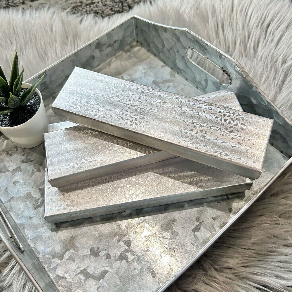 Silver Jewelry Display Boxes Lot 8”X2”X7/8” (qty 92) NEW